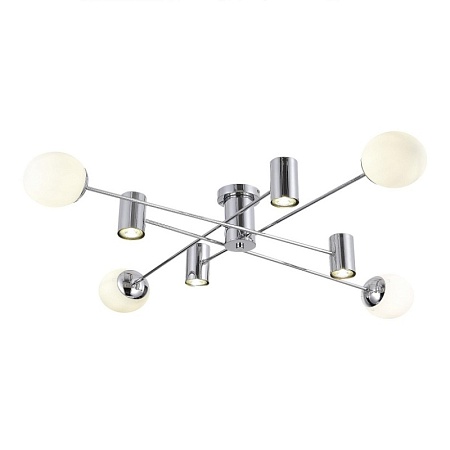 Светильник потолочный Хром/Белый GU10+E27 4+4*5+60W SLE1105-102-08 - фото