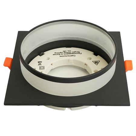 Светильник встраиваемый Feron DL701 потолочный GX70 черный квадрат - фото