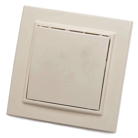 Выключатель 1-клавишный, STEKKER, PSW10-9003-02, 250В, 10А, серия Эрна, слоновая кость - фото