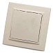 Выключатель 1-клавишный, STEKKER, PSW10-9003-02, 250В, 10А, серия Эрна, слоновая кость - фото