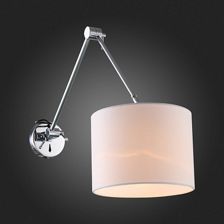 Бра ST-Luce Хром/Белый E27 1*60W (из 2-х коробок) SL460.101.01 - фото