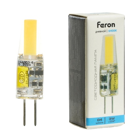 Лампа светодиодная Feron LB-424 G4 3W 12V 6400K - фото