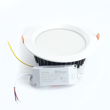 Светодиодный светильник Feron AL253 встраиваемый 30W 4000K белый серия MarketBright - фото