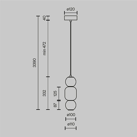 Подвесной светильник Maytoni MOD273PL-L16G3K - фото