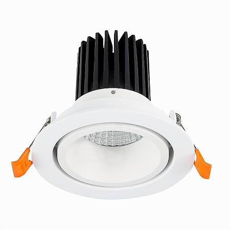 Св-к встр. Белый LED 1*10W 3000K 750Lm Ra>90 38° IP20 D102xH85 170-240V ST705.538.10 - фото