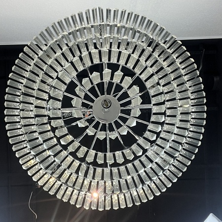 Люстра Rh 1920S Odeon Clear Glass Fringe Chandelier D80 Chrome Imperiumloft 228793-22 - фото