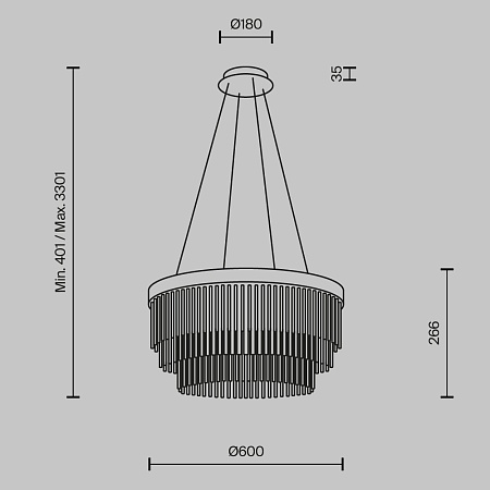 Подвесной светильник Maytoni MOD486PL-L38BSK - фото
