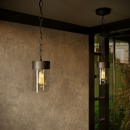 Подвесной уличный светильник Atrani 35085/H черный Elektrostandard - фото