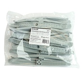 Держатель кабеля для прямого монтажа двусторонний ДКД-2 STEKKER PMHR2G, серый (20шт в упак)