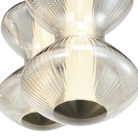 Светильник подвесной ST-Luce золото/коньячный LED 1*28W 3000K SL6136.233.01 - фото