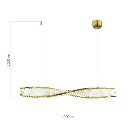 Светильник подвесной ST-Luce Латунь/Прозрачный LED 1*25W 4000K SL6205.323.01 - фото
