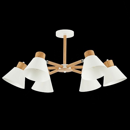 Светильник потолочный Светлое дерево, Белый/Белый E27 6*60W SLE103702-06 - фото