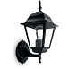 Светильник садово-парковый Feron 4101/PL4101 четырехгранный на стену вверх 60W E27 230V, черный - фото