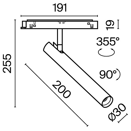 Трековый светильник Technical Focus T TR141-2-6W3K-M-BS - фото