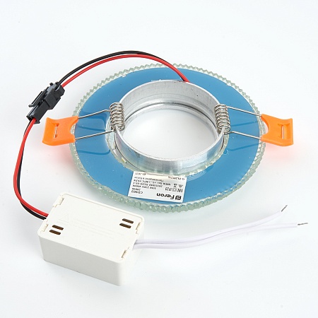 Светильник встраиваемый с белой LED подсветкой Feron CD903 потолочный MR16 G5.3 белый - фото