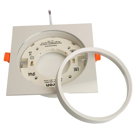 Светильник встраиваемый Feron DL705 потолочный GX70 белый квадрат IP44 - фото