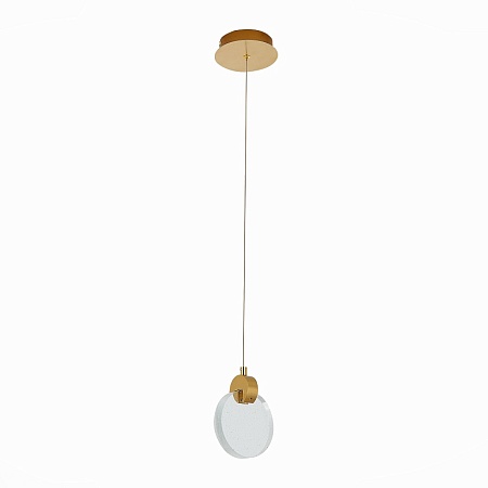 Подвес ST-Luce Золотистый/Прозрачный,С пузырьками воздуха LED 1*3W 3000K SL6104.203.01 - фото