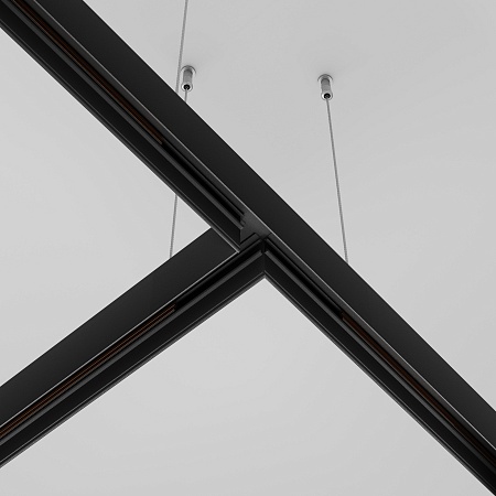 Коннектор Т-образный Exility накладной черный - фото