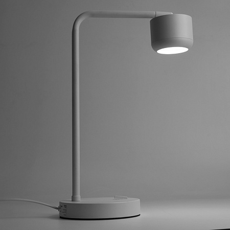 Светильник под лампу настольный Feron DE365 ECHO 12W, 230V, GX53, белый, с  антибликовой сеточкой - фото