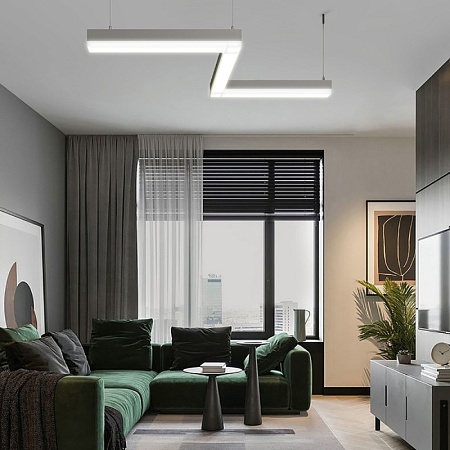 Светильник светодиодный линейный Feron AL4020 IP20 12W 4000К, рассеиватель матовый в алюминиевом корпусе, белый 590*50*55мм серия MattLine - фото