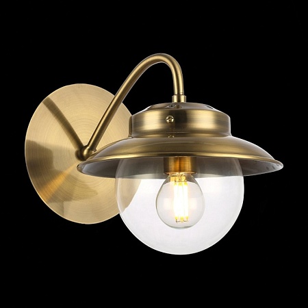 Светильник настенный Античная бронза/Прозрачный E14 1*40W SLE110101-01 - фото