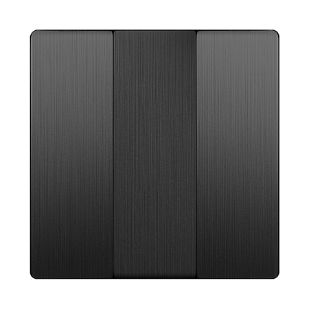 Набор клавиш для выключателя трехклавишного графит рифленый WL04-SW-3G-CP - фото