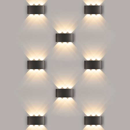 Пылевлагозащищенный светодиодный светильник Twinky Trio чёрный IP54 1551 Techno LED чёрный Elektrostandard - фото