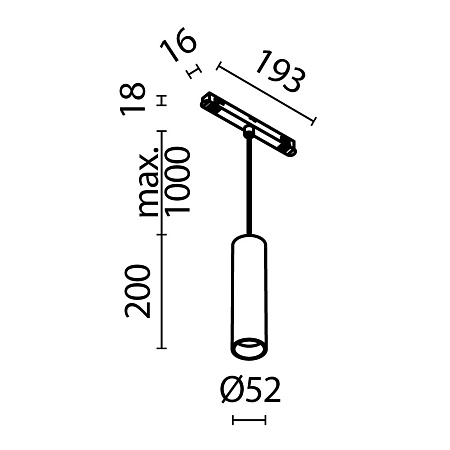Трековый светильник Technical FOCUS LED TR041-2-12W3K-BBS - фото