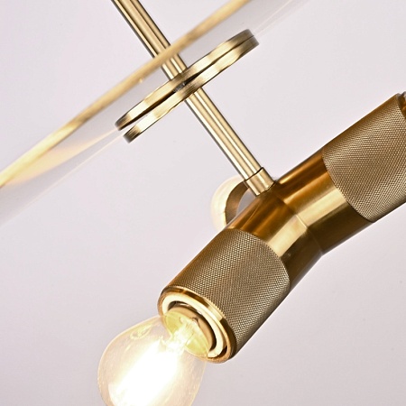 Люстра Rh Utilitaire Disk Triple Pendant Brass Imperiumloft 123646-22 - фото