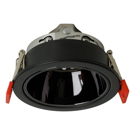 Светильник встраиваемый Feron DL3102 потолочный MR16 G5.3  черный + черный хром - фото