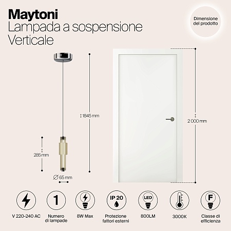 Подвесной светильник Maytoni Verticale MOD308PL-L9CG3K - фото