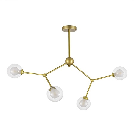 Светильник подвесной Золотистый/Прозрачный, Белый G9 LED 4*5W SLE1106-203-04 - фото