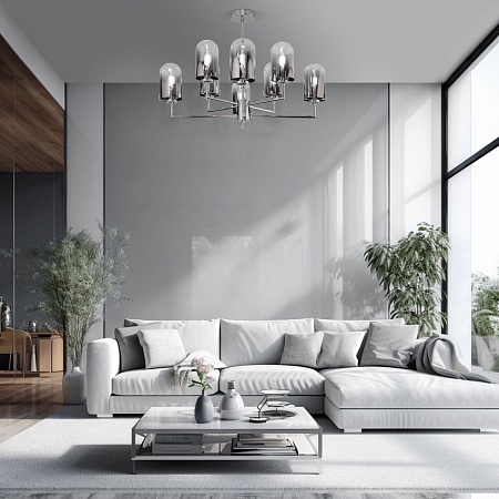 Потолочный светильник Eurosvet 60156/8 хром - фото