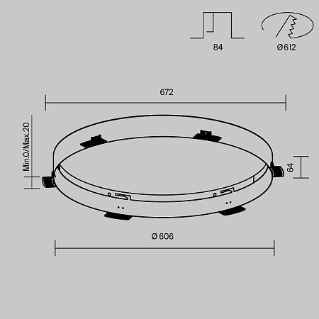 Аксессуар для встраиваемого светильника Technical DLA032-TRS90-W - фото