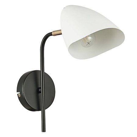 Светильник настенный Черный, Золотой/Белый E14 1*40W SLE103601-01 - фото