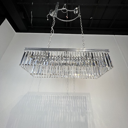 Люстра Rh 1920S Odeon Clear Glass Fringe Chrome 100 Imperiumloft 229996-22 - фото