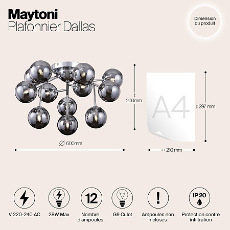Потолочный светильник Maytoni Dallas MOD545PL-12CH - фото