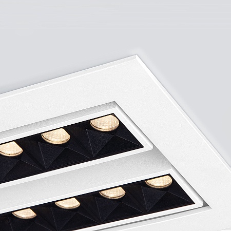 Встраиваемый точечный светодиодный светильник 9923 LED 20W 4200K белый/черный Elektrostandard - фото