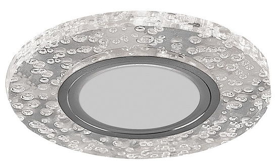 Светильник встраиваемый с белой LED подсветкой Feron CD953 потолочный MR16 G5.3, прозрачный - фото