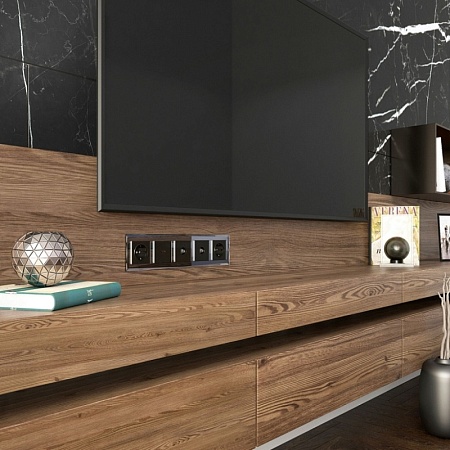 Рамка на 5 постов Diamant (черный) W0051208 - фото