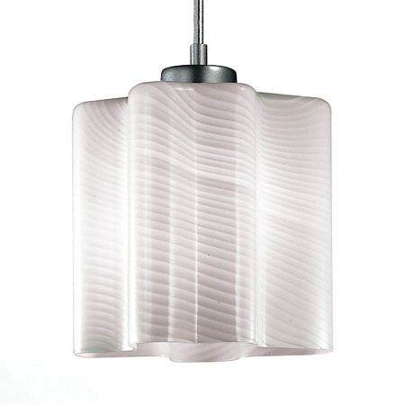 Светильник подвесной ST-Luce Серебристый/Белый с полосками E27 1*60W SL117.503.01 - фото