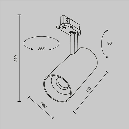 Трековый светильник Technical TR197-3-40WCCT-M-B - фото