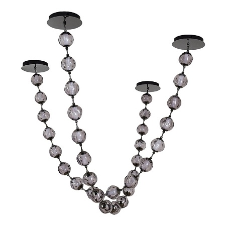 SL6520.403.18 Светильник подвесной ST-Luce черный жемчуг/прозрачно-дымчатый LED 1*90W 4000K HELMI - фото