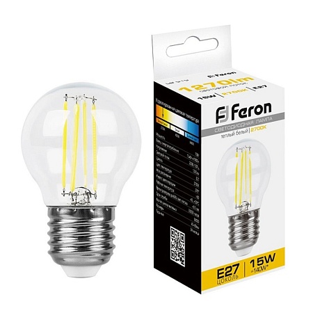 Лампа светодиодная Feron LB-515 Шарик E27 15W 230V 2700K - фото