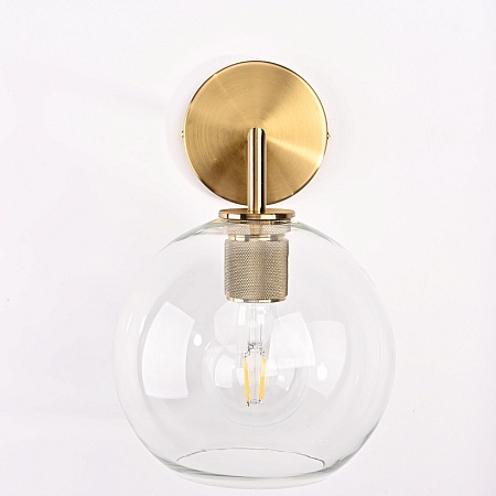 Бра Rh Utilitaire Globe Shade Single Sconce Brass Imperiumloft 123276-22 - фото