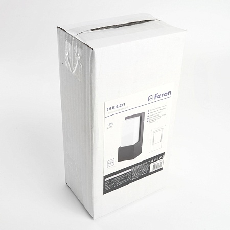 Светильник садово-парковый Feron DH0601,на стену, E27 230V, черный - фото