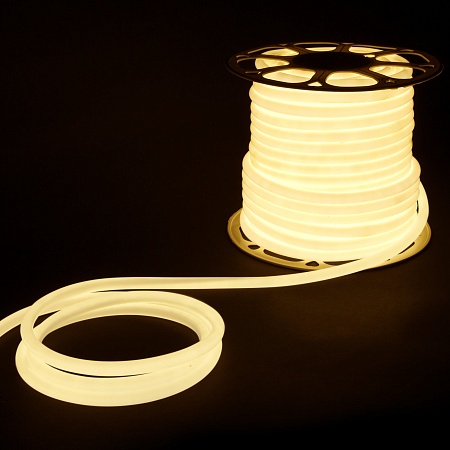 Светодиодный гибкий неон 220 В 9.6 Вт/м 144 Led/м 2835 IP67, круглый дневной белый 4200 K, 50 м Гибкий неон 220V 9,6W 144Led 2835 IP67 круглый дневной белый, 50 м Elektrostandard - фото