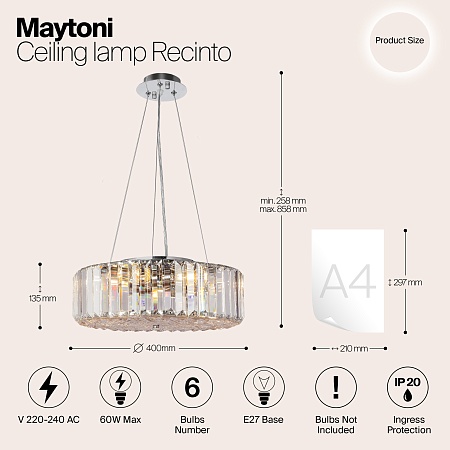 Потолочный светильник Maytoni Recinto MOD080CL-06CH - фото