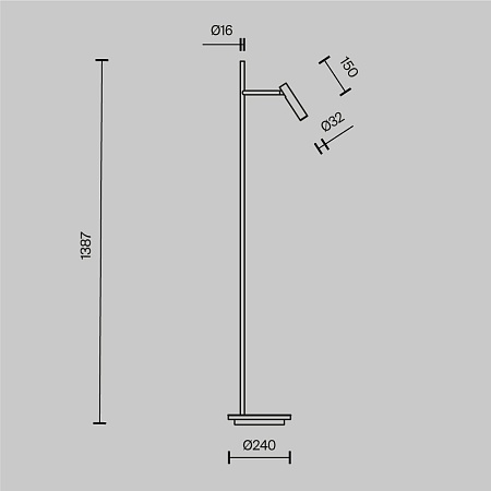 Напольный светильник (торшер) Maytoni Estudo Z010FL-L8B3K - фото