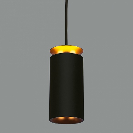 Подвесной светодиодный светильник DLS021 9+4W 4200К черный матовый/золото - фото